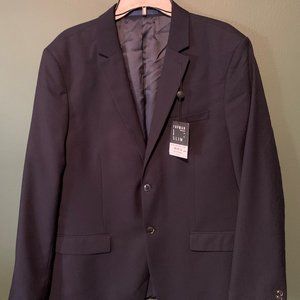 NEW WITH TAGS- Topman Navy Blue Slim Fit Dress Coat Size 46R